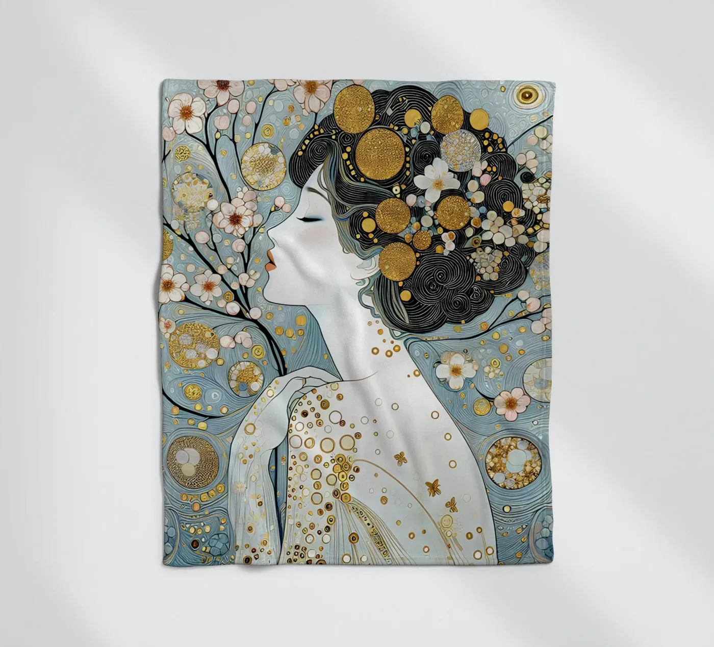 Sakura Fleecedecke von Art-Nouveau-Dsg