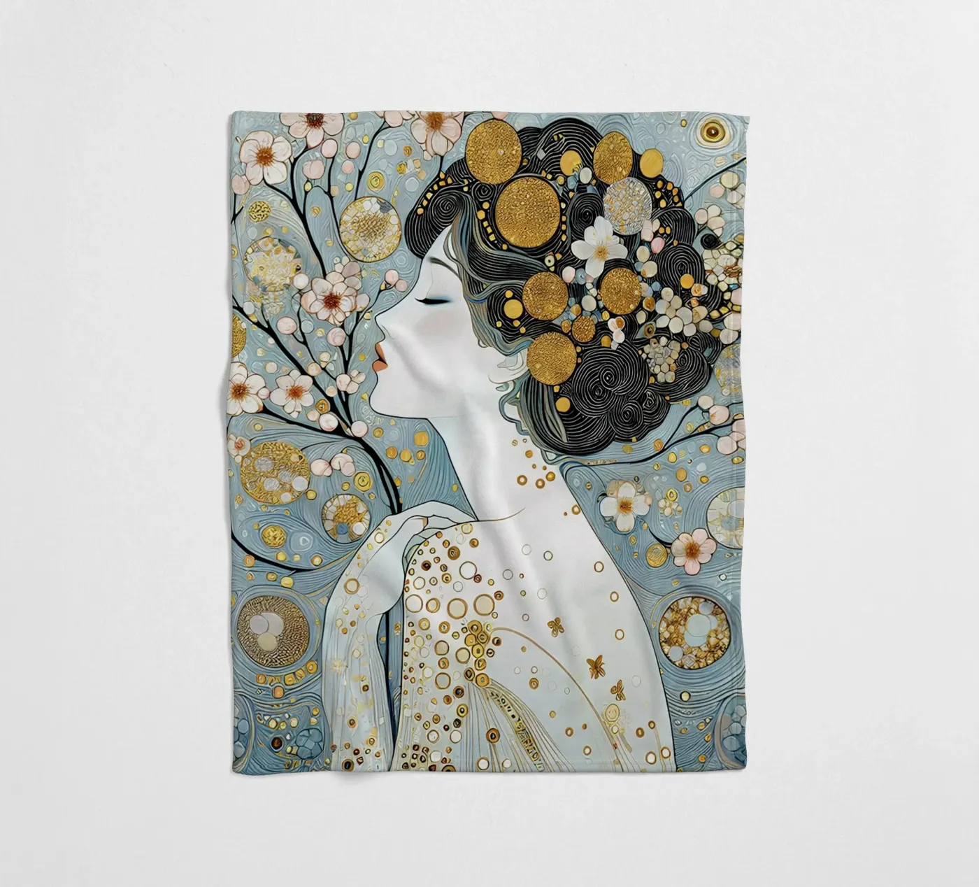 Sakura Fleecedecke von Art-Nouveau-Dsg