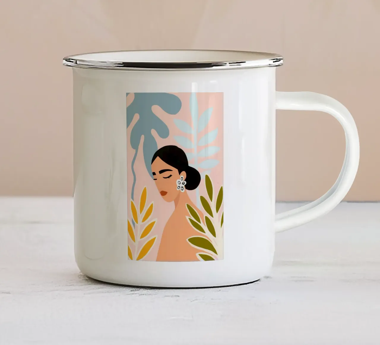 Me-Time Relaxation | Self-Care Art tazza in smalto da Autofocus