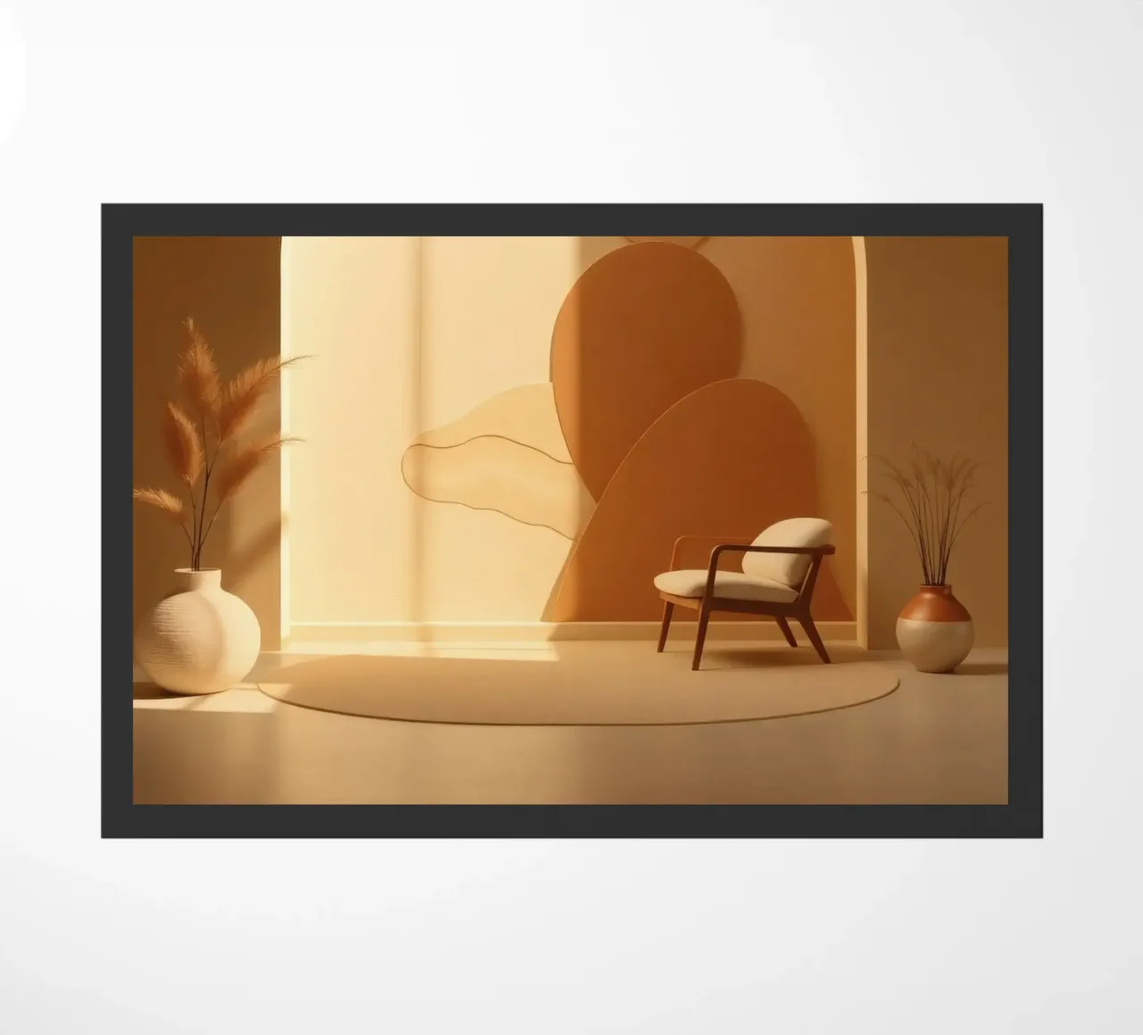 des feuilles d'automne dans les tons orange et jaune paillasson de DesignDoodle