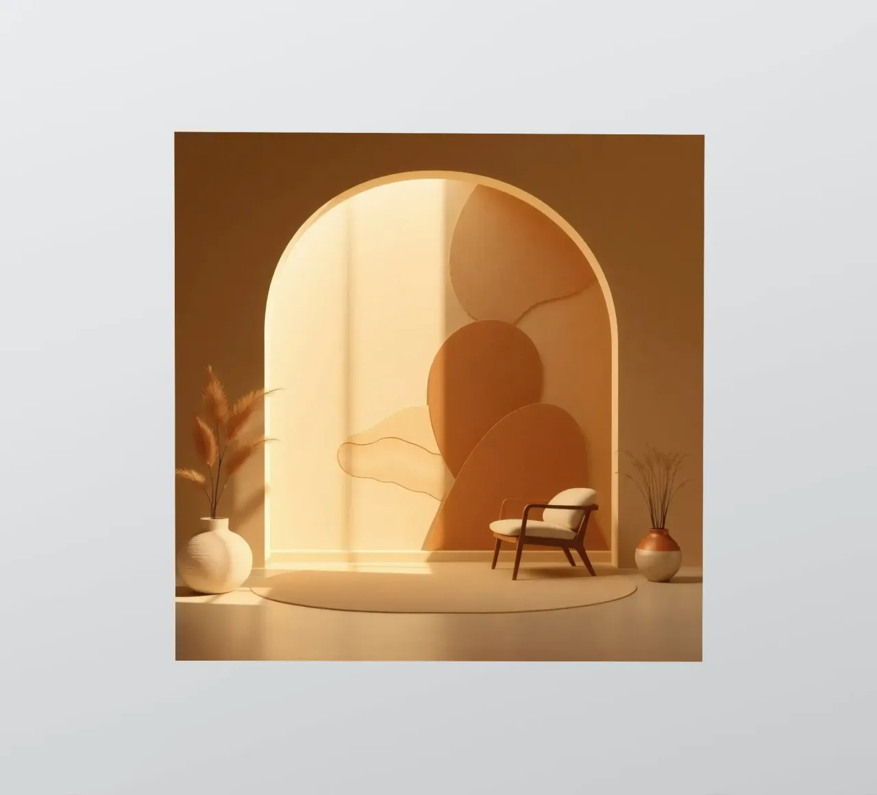 des feuilles d'automne dans les tons orange et jaune autocollant de DesignDoodle