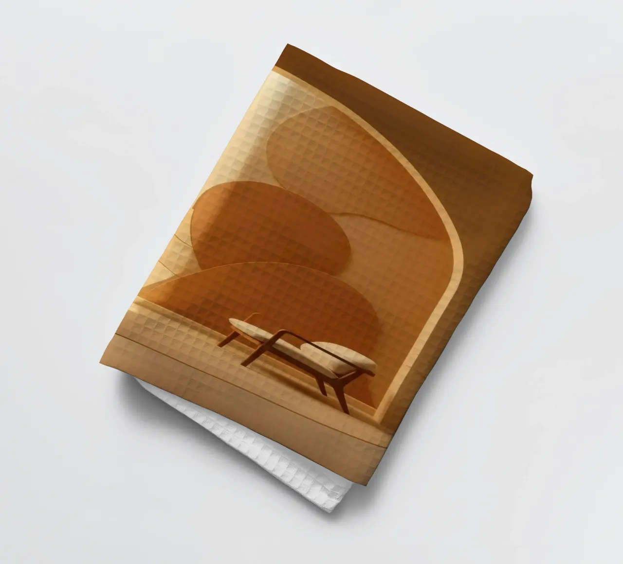 des feuilles d'automne dans les tons orange et jaune torchon de DesignDoodle