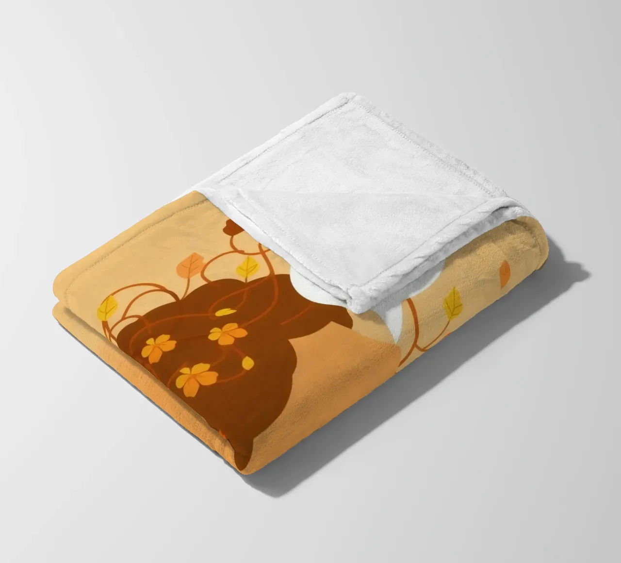 mente con pensieri floreali ed elementi della natura in un morbido autunno coperta in pile da DesignDoodle