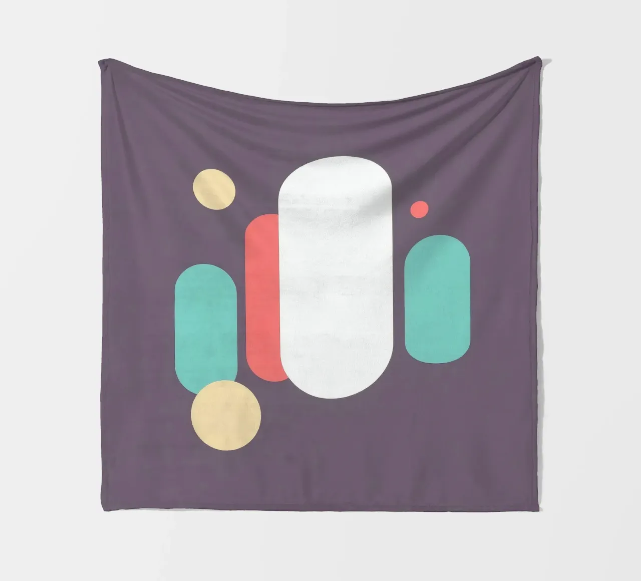 Forme geometriche astratte in colori tenui su uno sfondo tenue coperta in pile da DesignDoodle