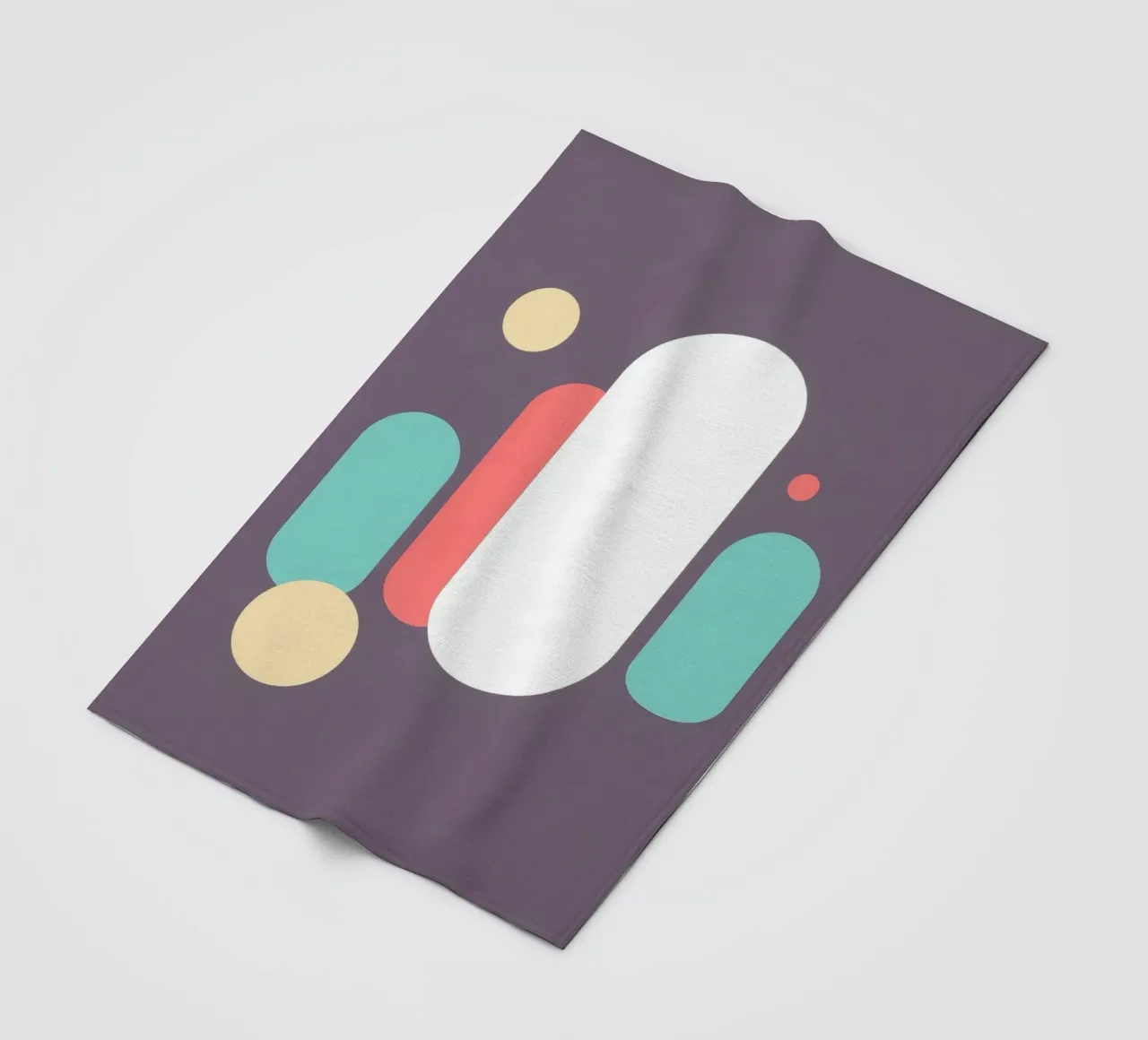 Forme geometriche astratte in colori tenui su uno sfondo tenue coperta in pile da DesignDoodle