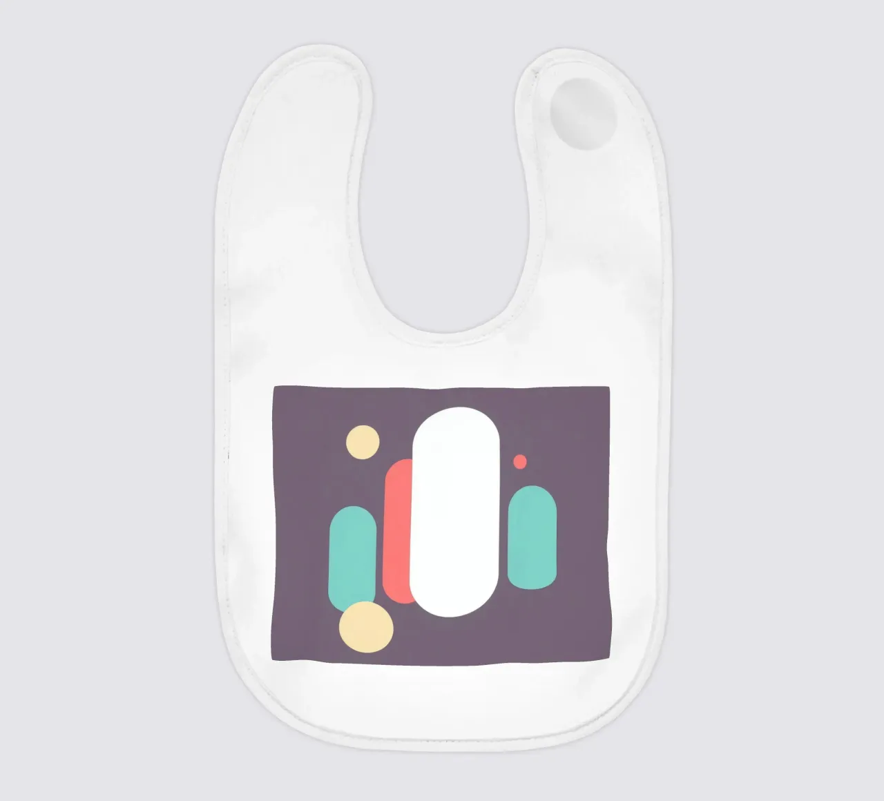 Forme geometriche astratte in colori tenui su uno sfondo tenue bavaglino da DesignDoodle