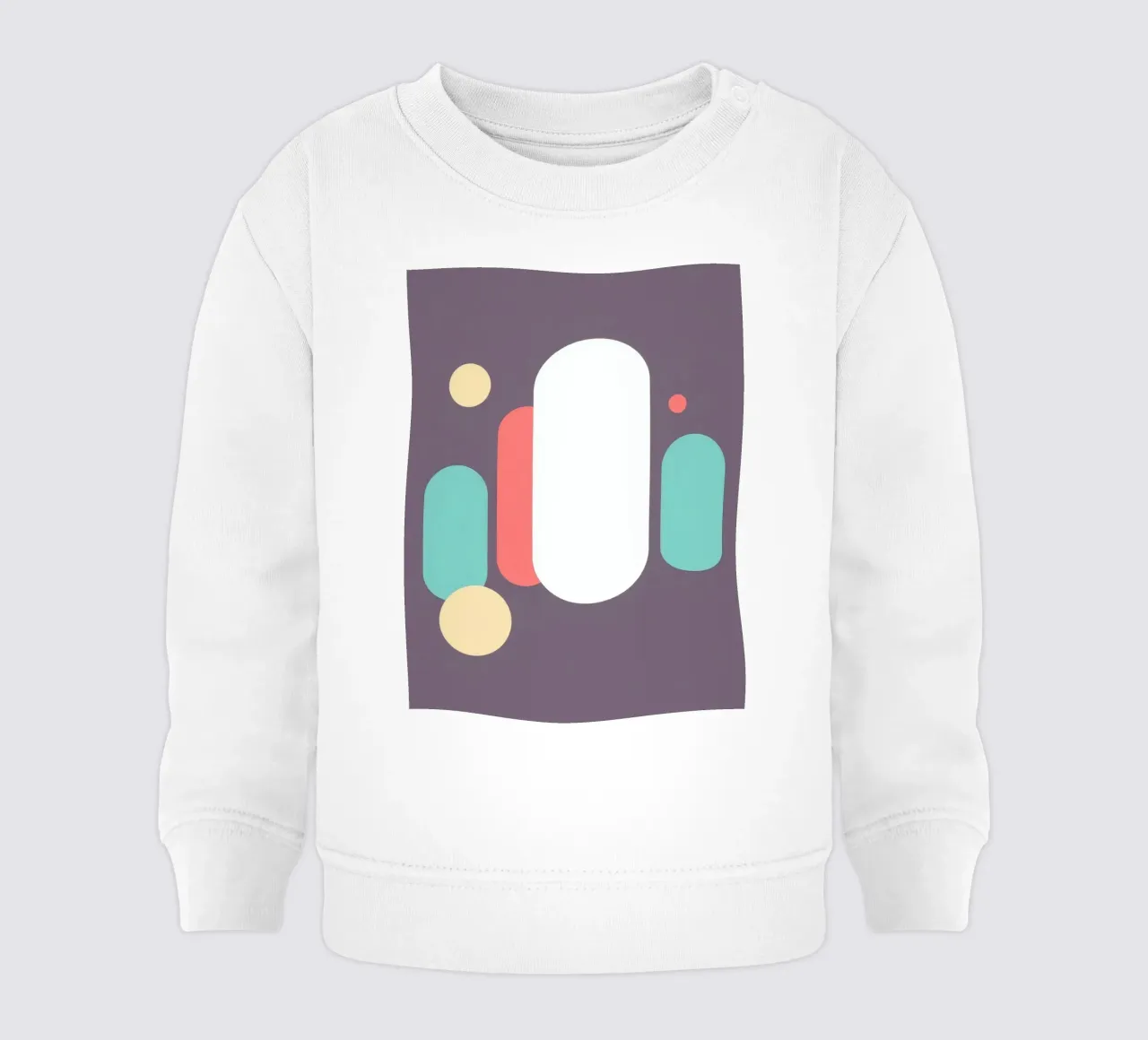 Forme geometriche astratte in colori tenui su uno sfondo tenue felpa neonato da DesignDoodle