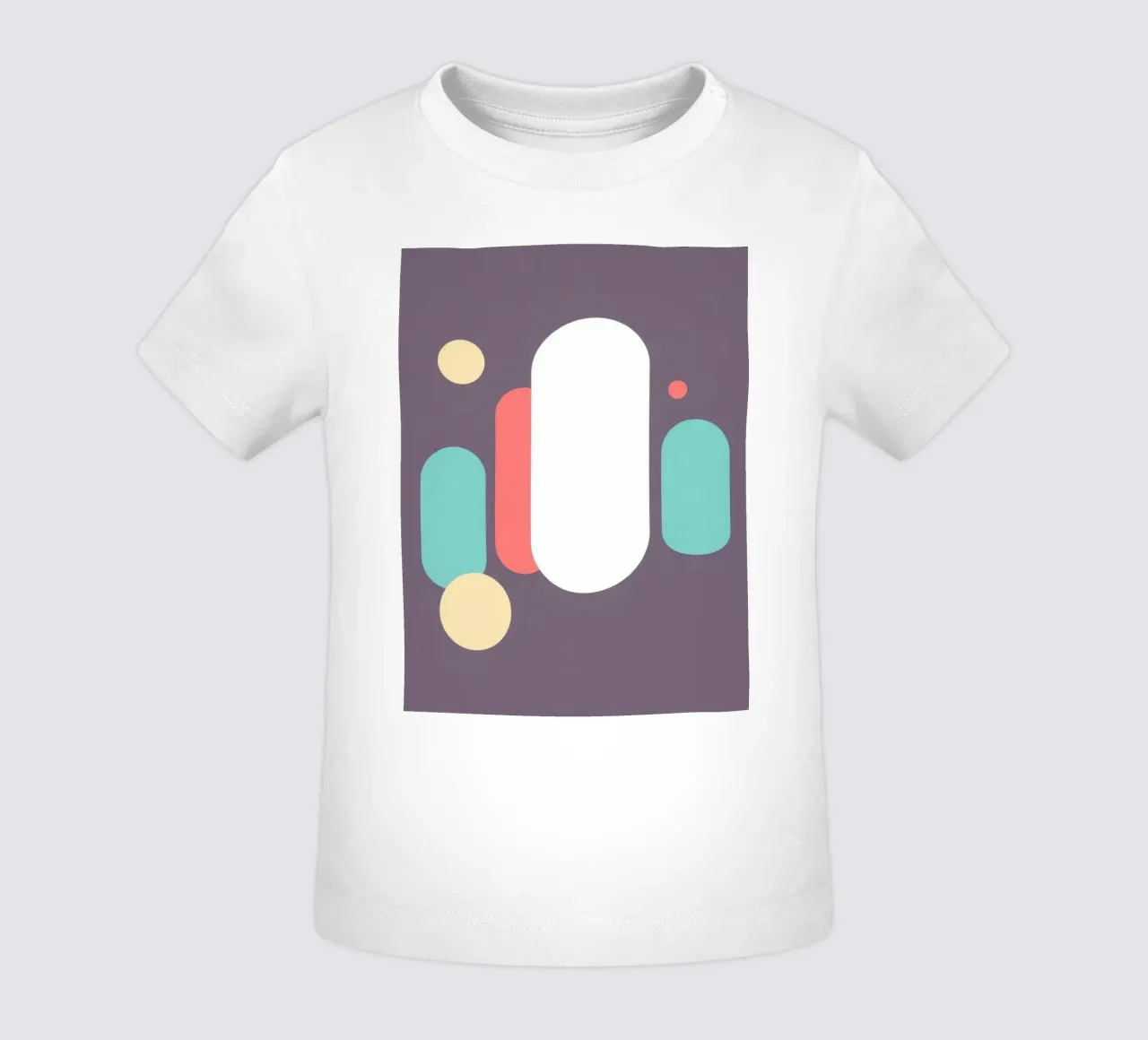 Forme geometriche astratte in colori tenui su uno sfondo tenue maglietta neonato da DesignDoodle