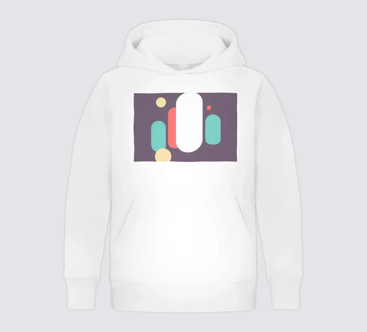 Forme geometriche astratte in colori tenui su uno sfondo tenue felpa bambino con cappuccio da DesignDoodle