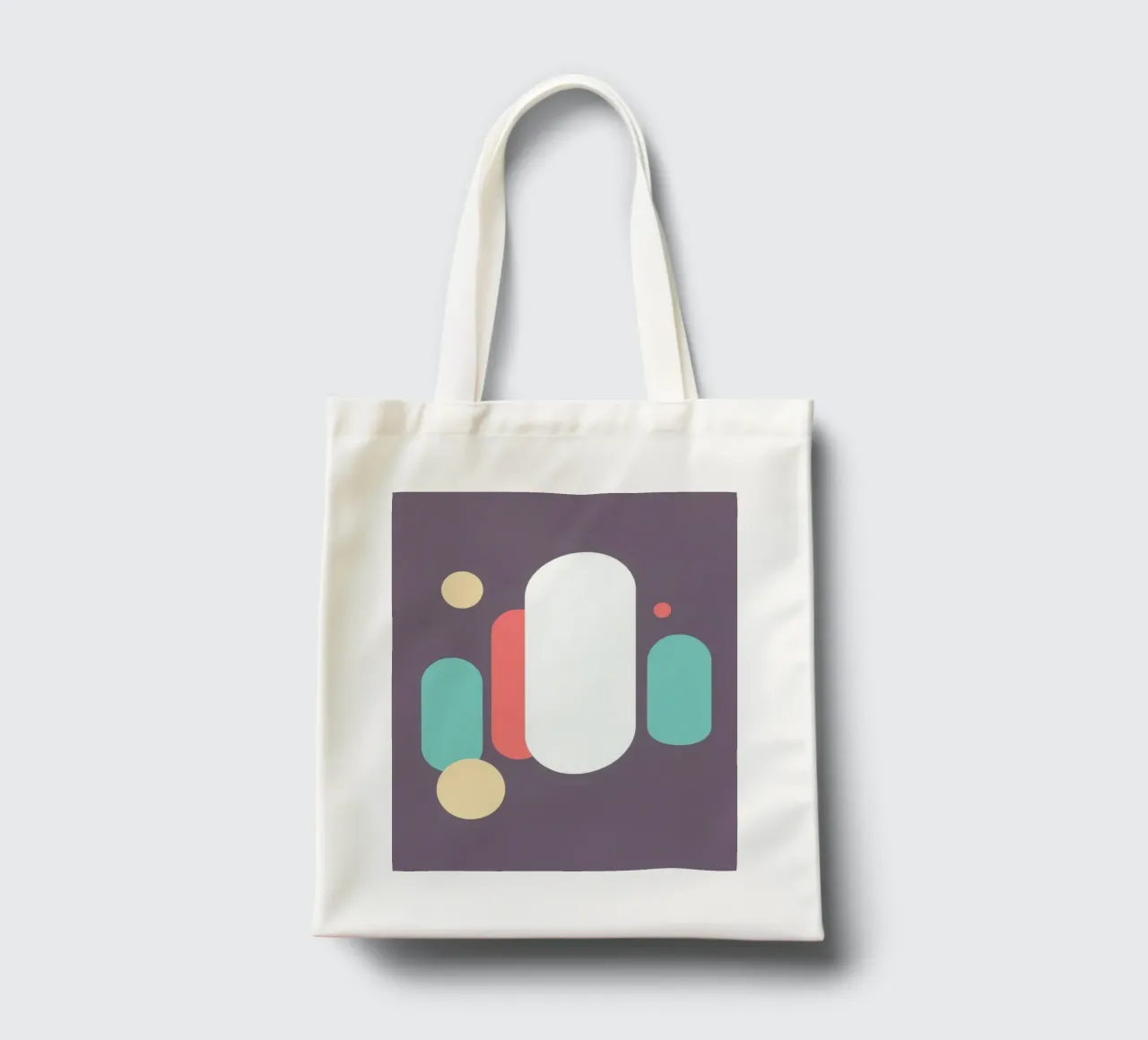 Forme geometriche astratte in colori tenui su uno sfondo tenue borsa in juta da DesignDoodle