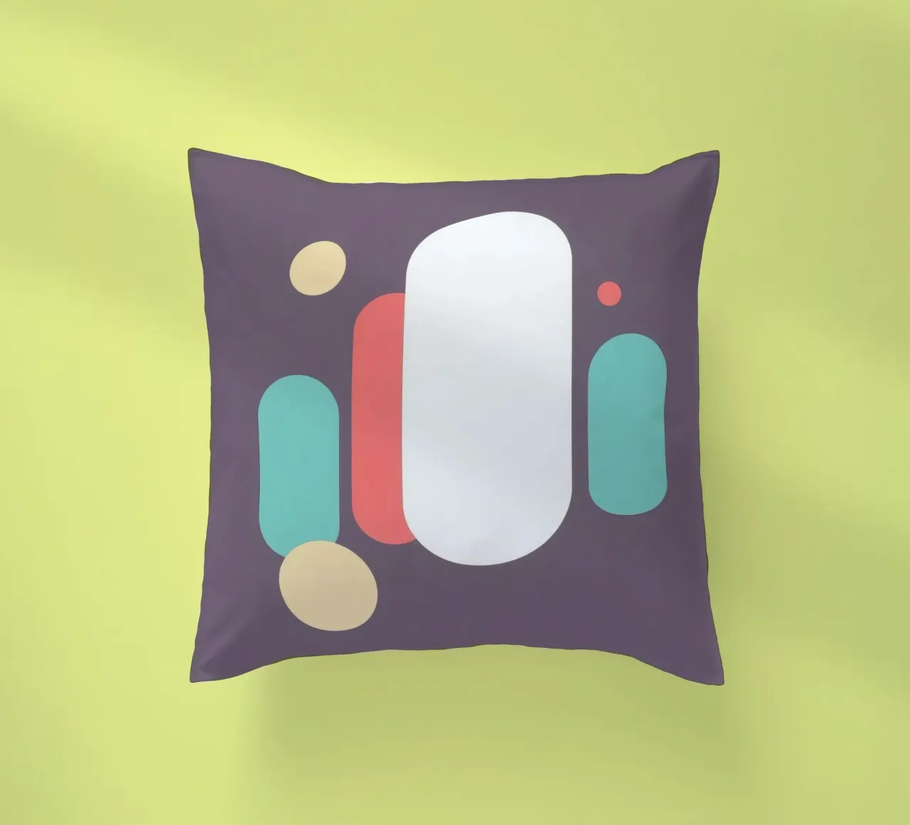 Forme geometriche astratte in colori tenui su uno sfondo tenue cuscino da DesignDoodle
