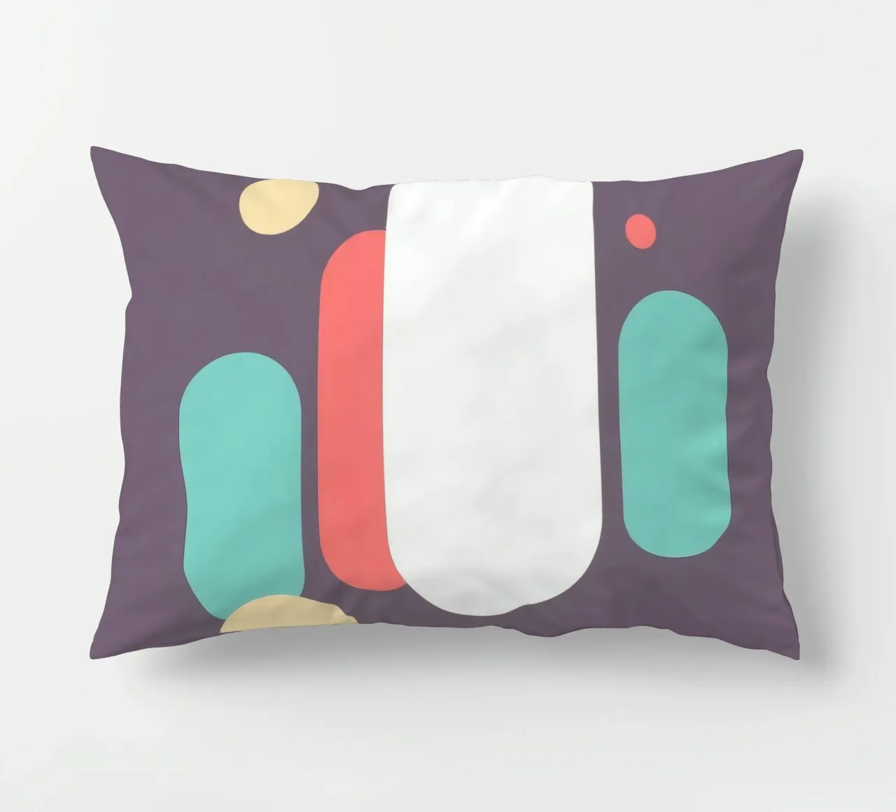 Forme geometriche astratte in colori tenui su uno sfondo tenue cuscino da DesignDoodle