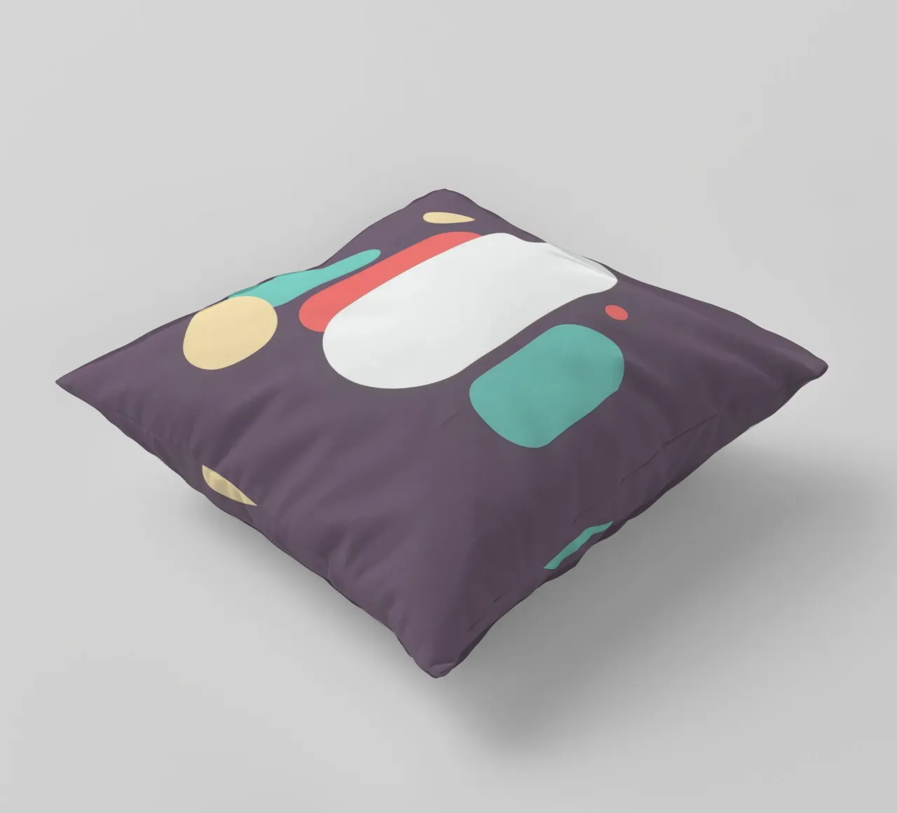Forme geometriche astratte in colori tenui su uno sfondo tenue cuscino da DesignDoodle