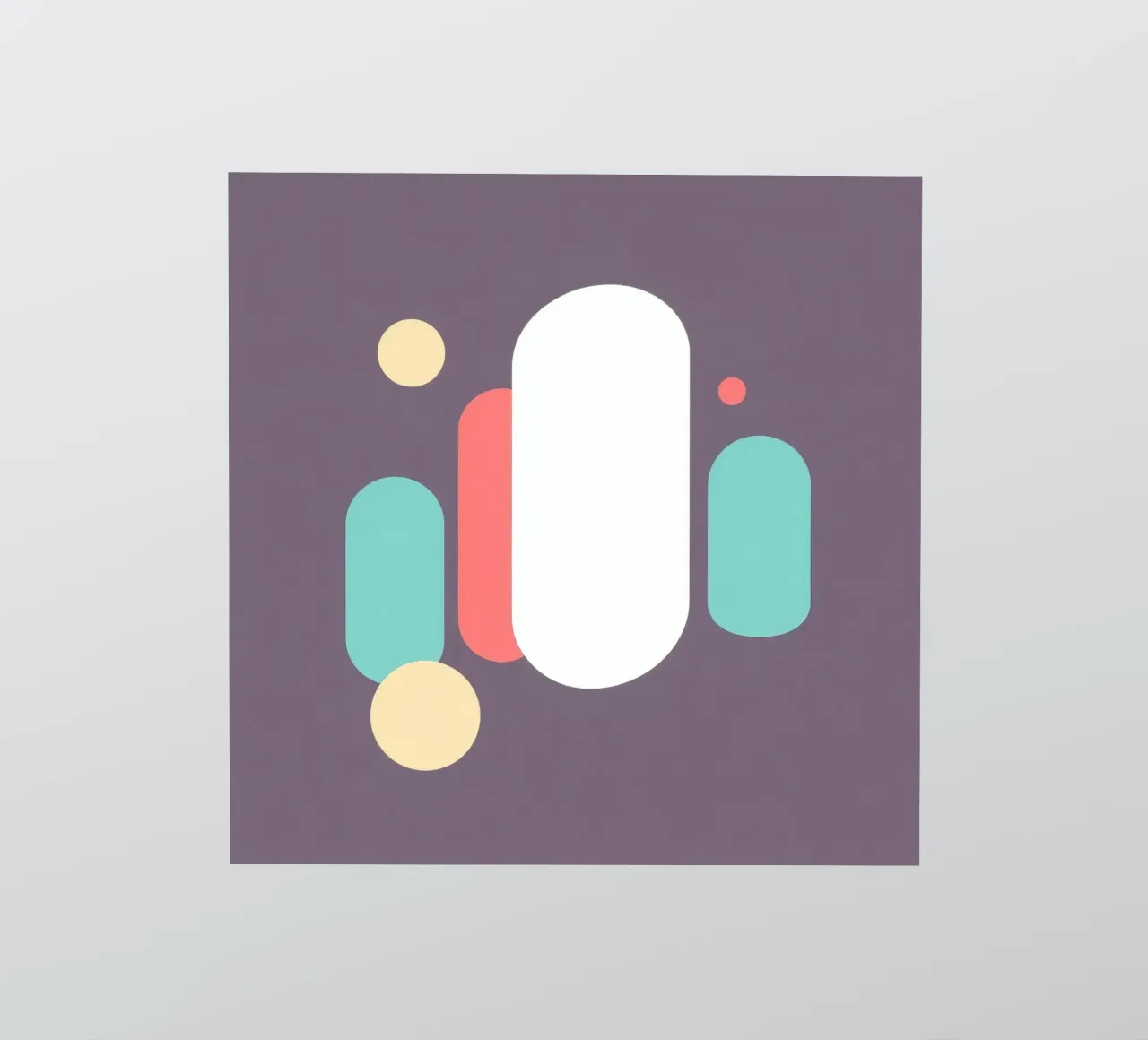 Forme geometriche astratte in colori tenui su uno sfondo tenue adesivo da DesignDoodle