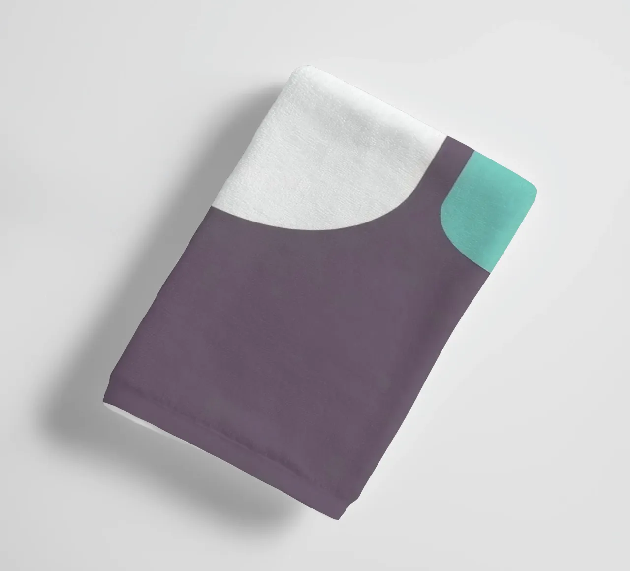 Abstract geometric shapes in soft colors on muted backgroud towel by DesignDoodle