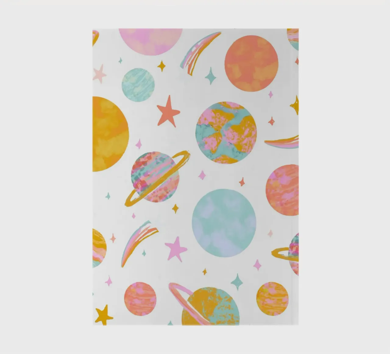 Galaxy Print Nursery, Kids Space Print, Planet Poster notebook by ABC Prints