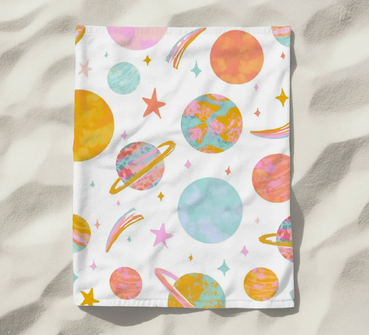 Stampa galassia per cameretta, stampa spazio per bambini, poster pianeta telo mare da ABC Prints