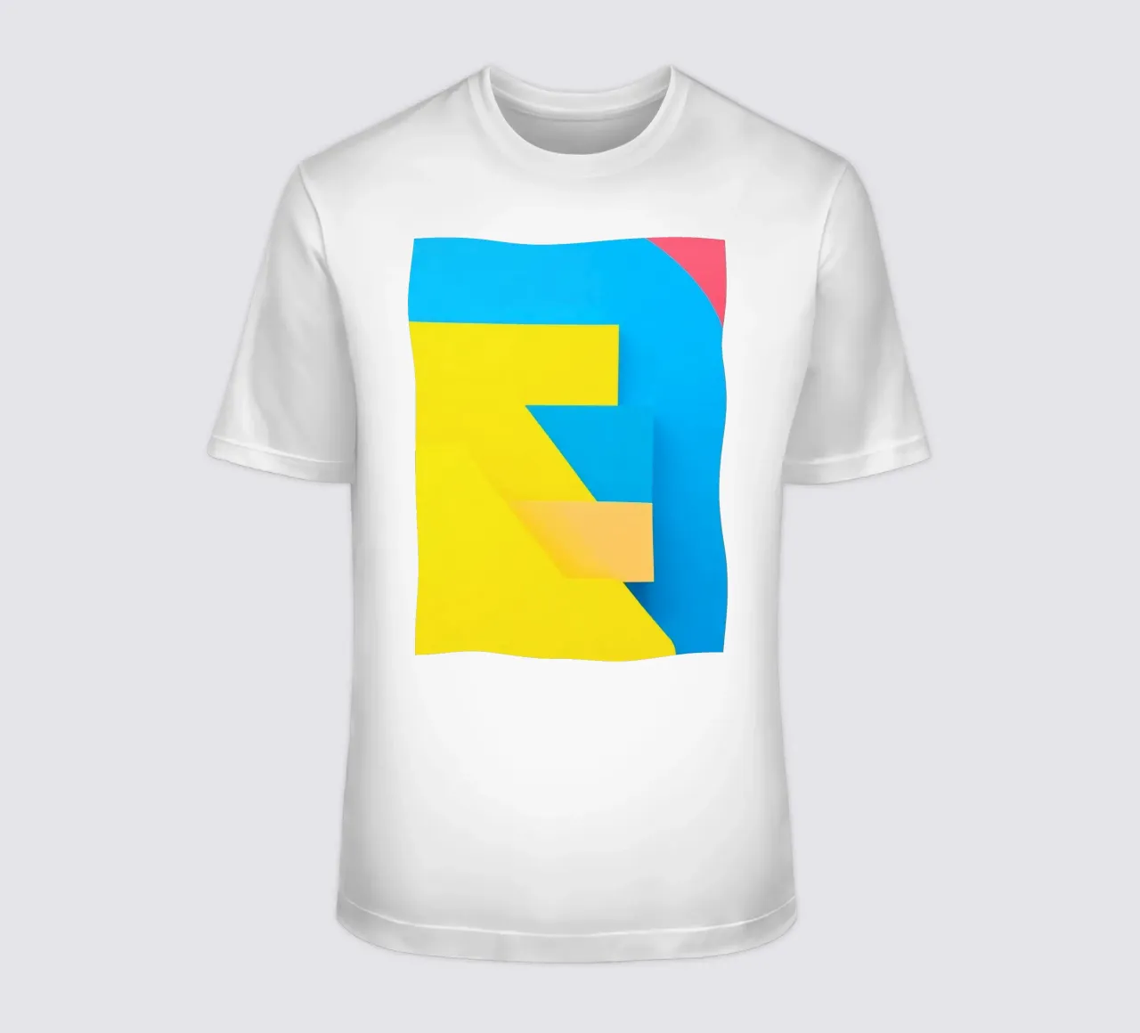 Forme geometriche colorate disposte in una vibrante composizione t-shirt da DesignDoodle