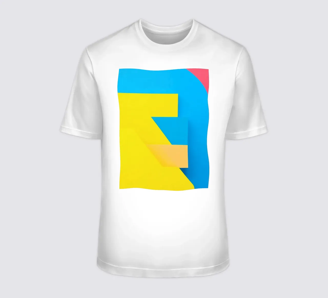 Forme geometriche colorate disposte in una vibrante composizione t-shirt da DesignDoodle