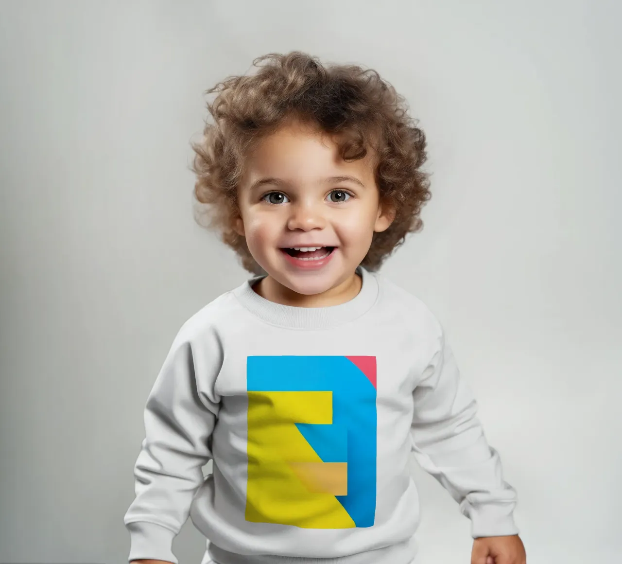 Forme geometriche colorate disposte in una vibrante composizione felpa neonato da DesignDoodle