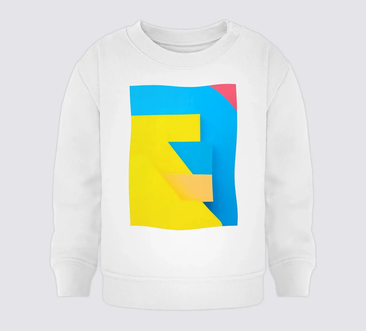 Forme geometriche colorate disposte in una vibrante composizione felpa neonato da DesignDoodle