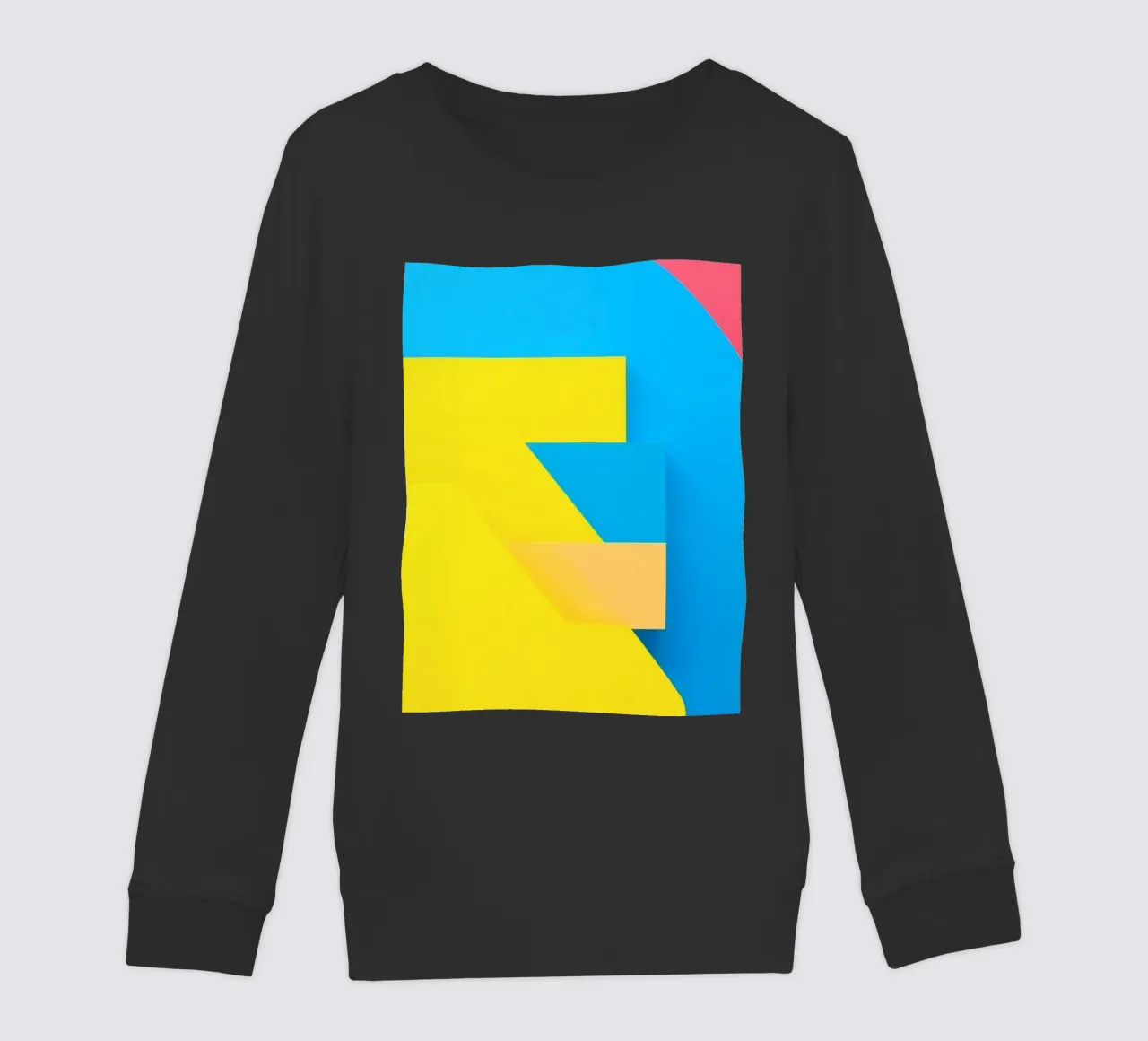 Forme geometriche colorate disposte in una vibrante composizione felpa bambino da DesignDoodle