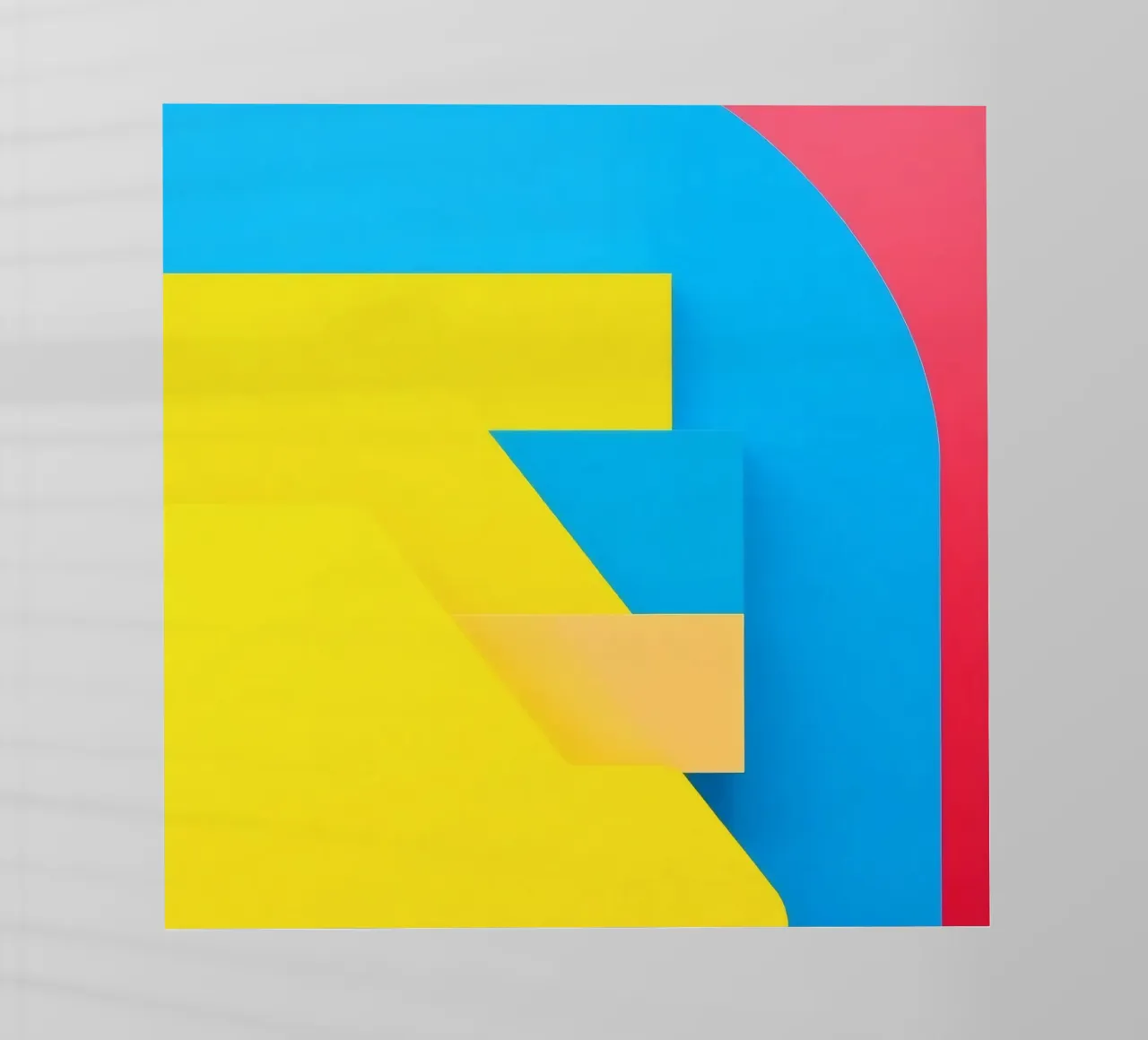 Forme geometriche colorate disposte in una vibrante composizione pellicola backlit da DesignDoodle