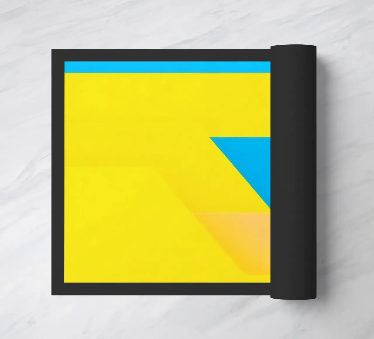 Forme geometriche colorate disposte in una vibrante composizione zerbino da DesignDoodle