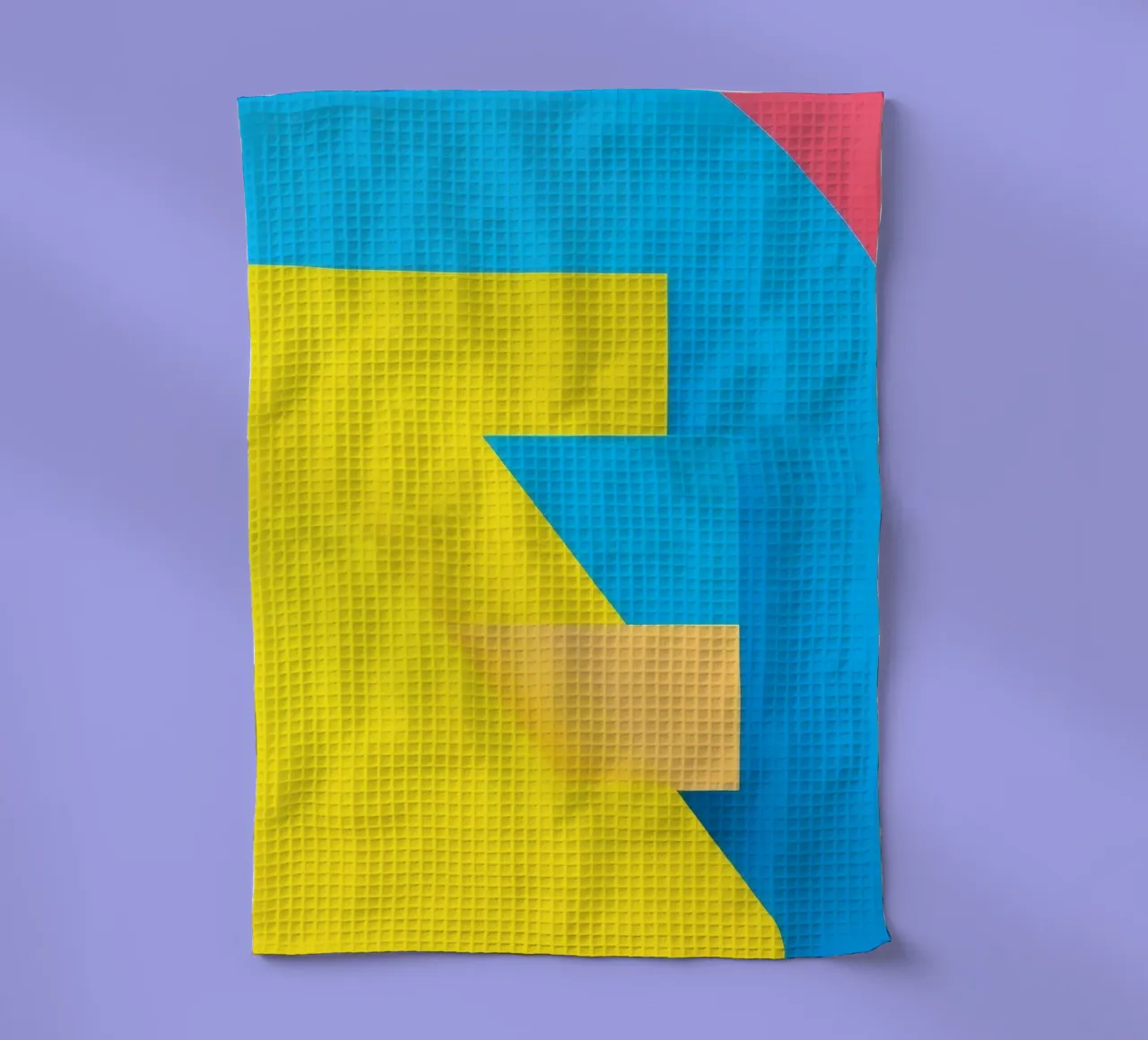 Forme geometriche colorate disposte in una vibrante composizione canovaccio da cucina da DesignDoodle