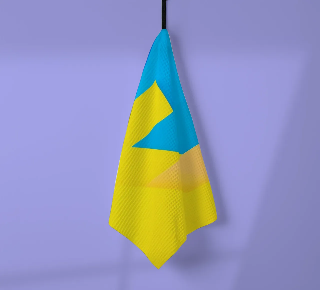 Forme geometriche colorate disposte in una vibrante composizione canovaccio da cucina da DesignDoodle