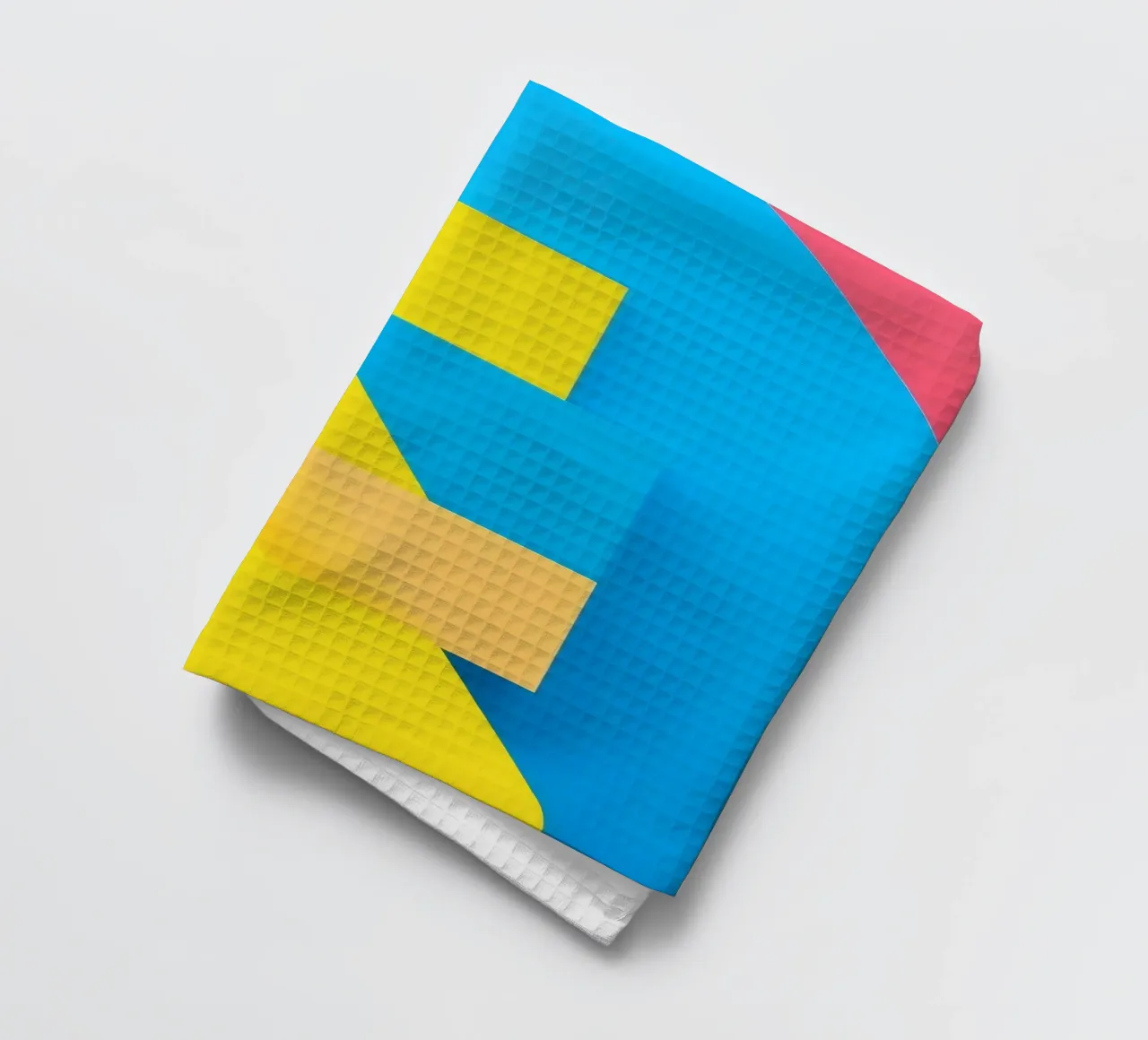 Forme geometriche colorate disposte in una vibrante composizione canovaccio da cucina da DesignDoodle