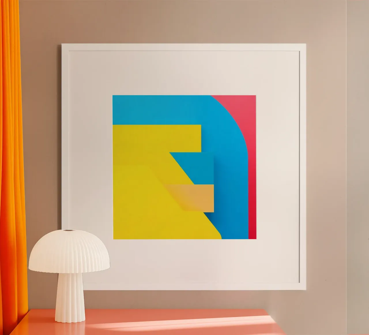 Forme geometriche colorate disposte in una vibrante composizione carta hahnemühle da DesignDoodle