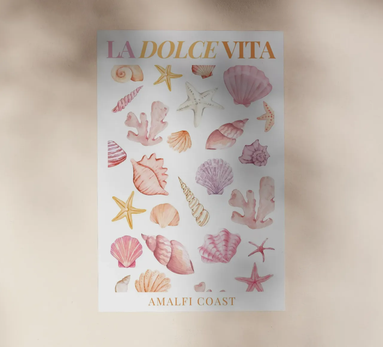 La Dolce Vita Sea Shell Print pellicola backlit da Bella Studio