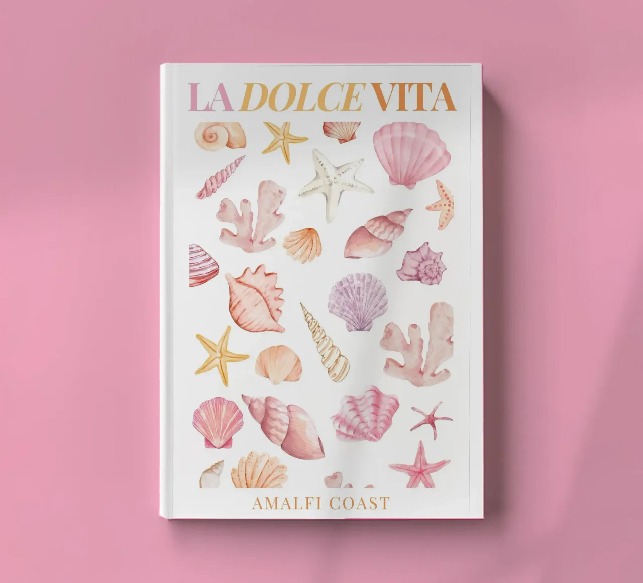 La Dolce Vita Sea Shell Print notebook by Bella Studio
