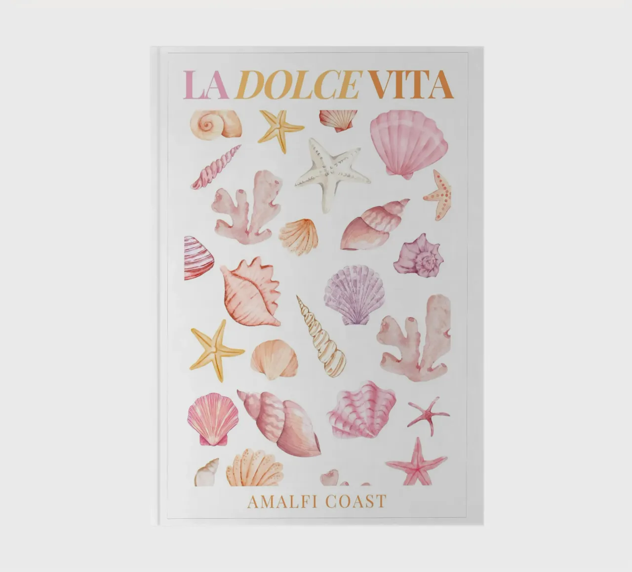 La Dolce Vita Sea Shell Print notebook by Bella Studio