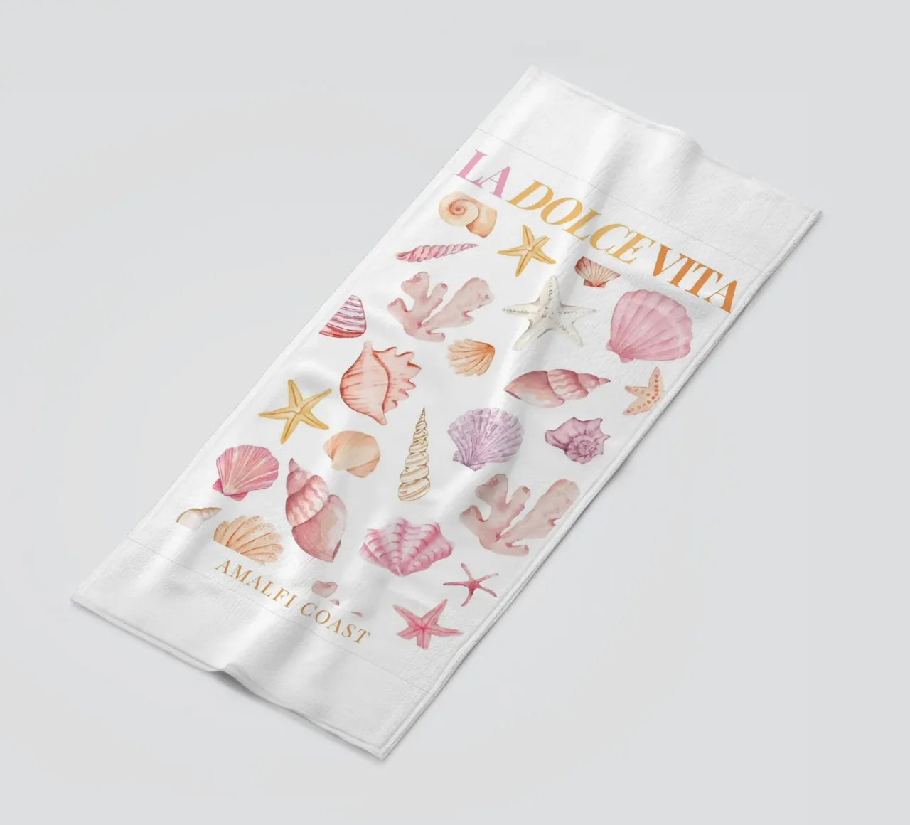 La Dolce Vita Sea Shell Print telo mare da Bella Studio