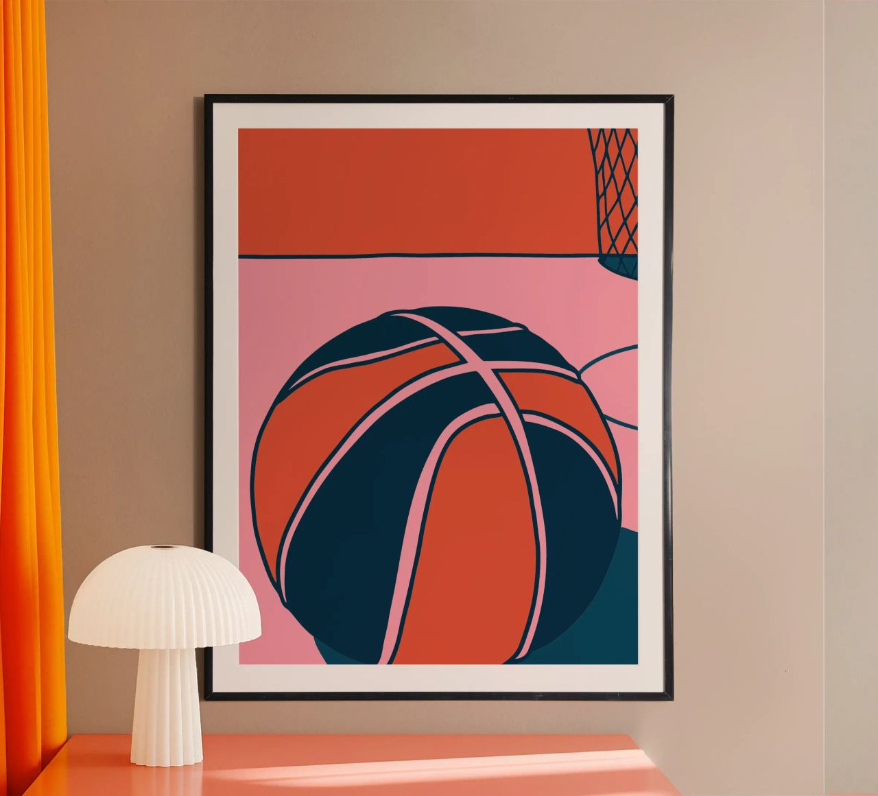 Basket-ball rose poster de SPORTS ONLY