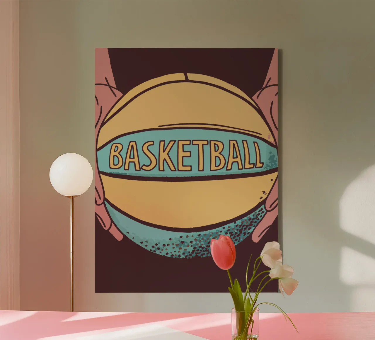 Pallacanestro tela con Cornice a cassetta da SPORTS ONLY