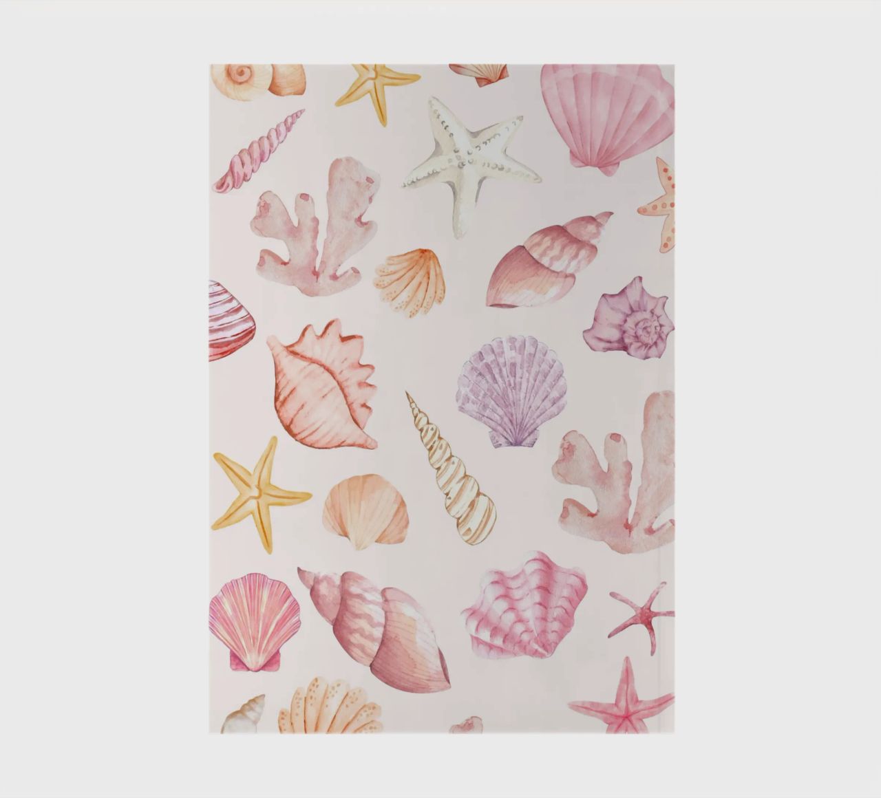 Sea Shell Print, Italy Print notebook by Boheme