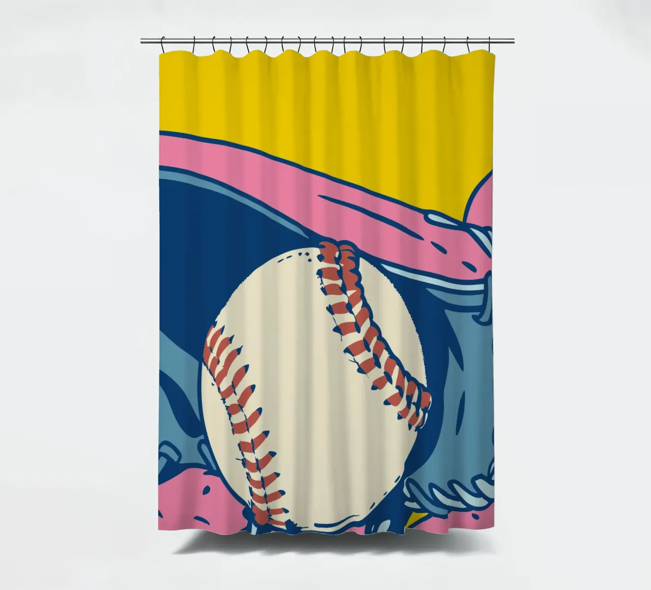Baseball shower curtain by SPORTS ONLY