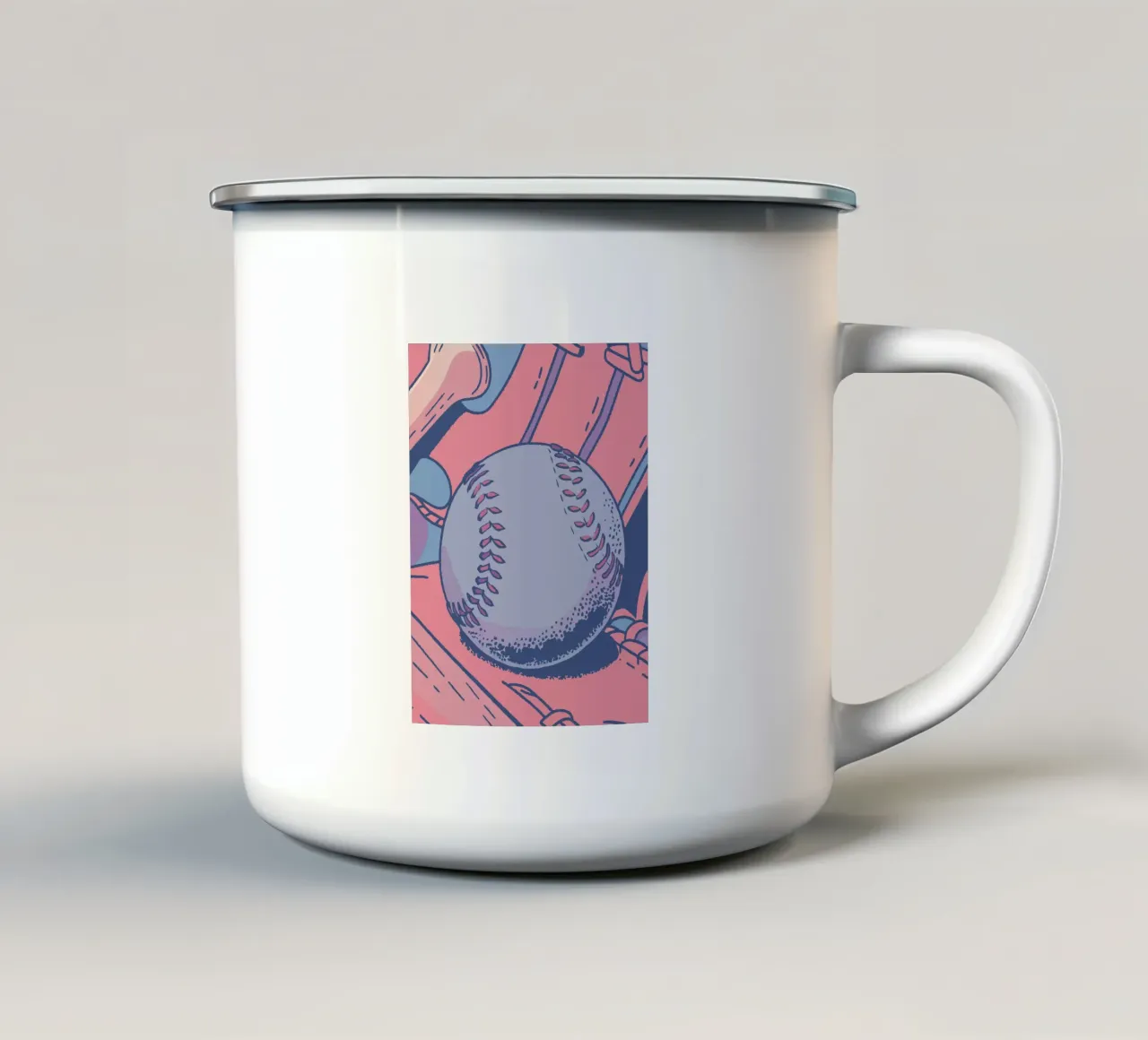 Baseball tazza in smalto da SPORTS ONLY