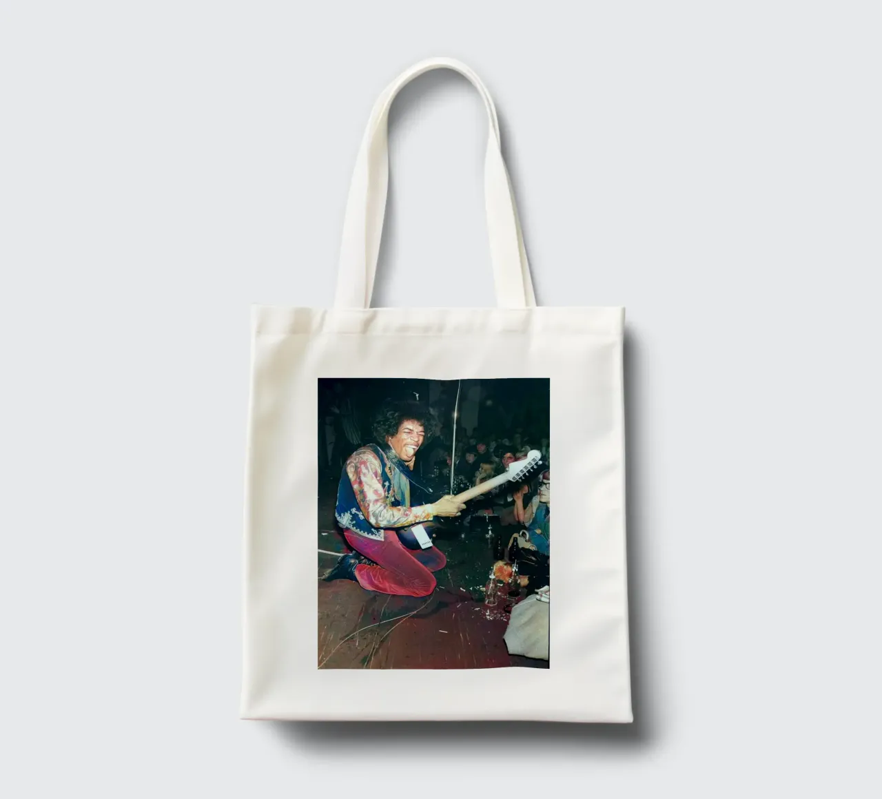 Jimi sul palco borsa in juta da Alex happy shop