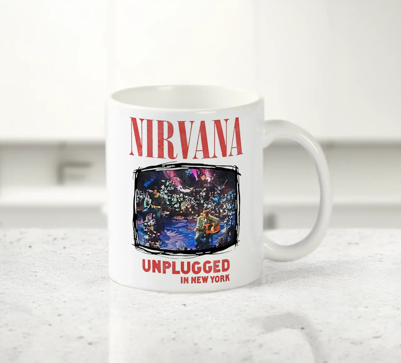 Nirvana unplugged Keramik Tasse von adamlefff