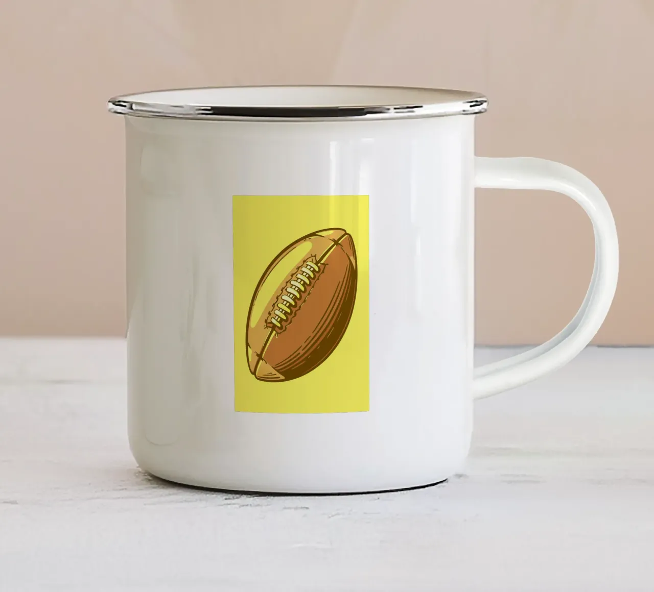 Il rugby tazza in smalto da SPORTS ONLY