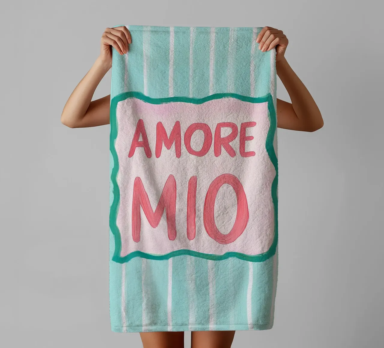 Amore Mio Poesie asciugamano da bagno da Carinaprint