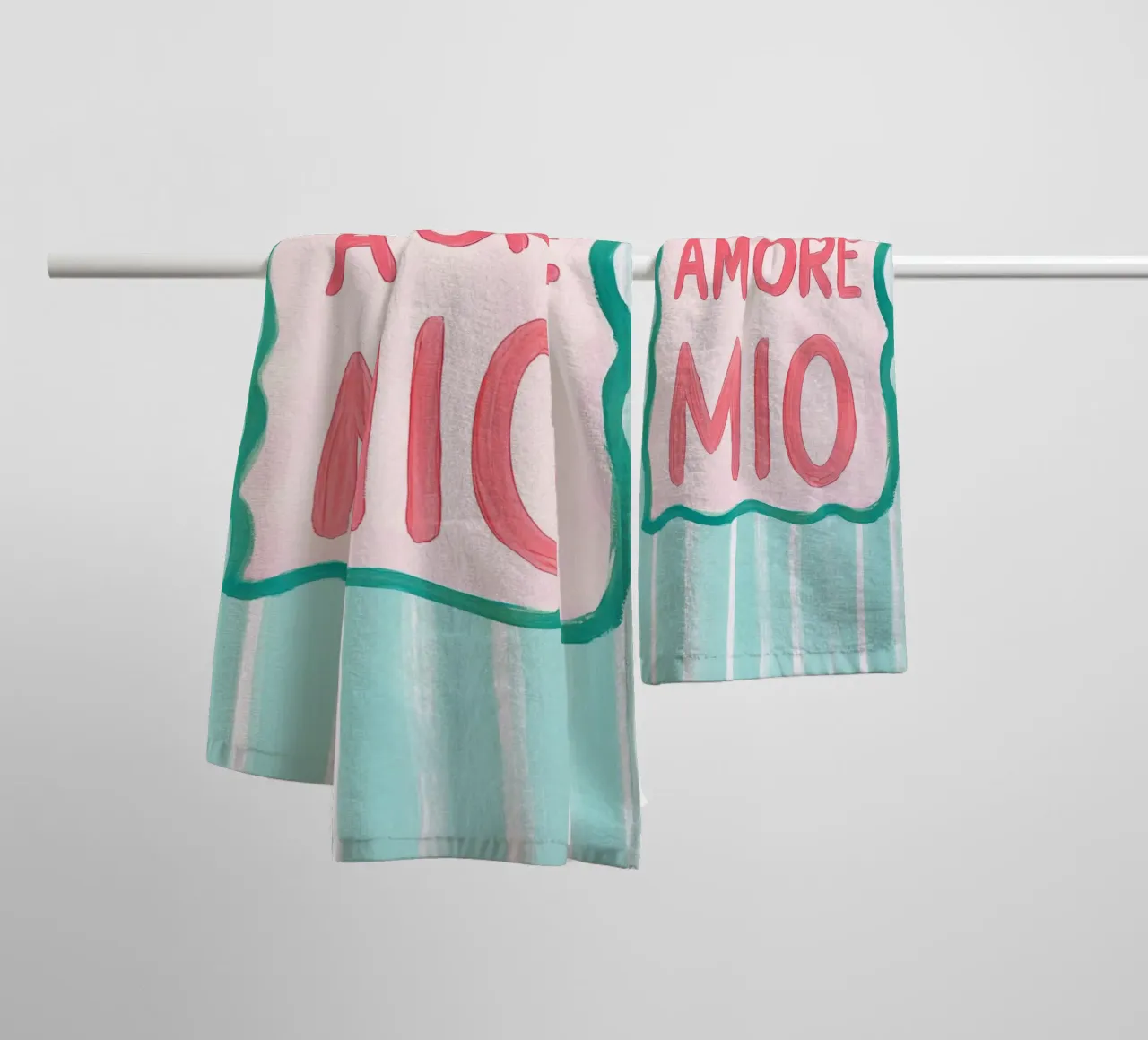 Amore Mio Poesie asciugamano da bagno da Carinaprint