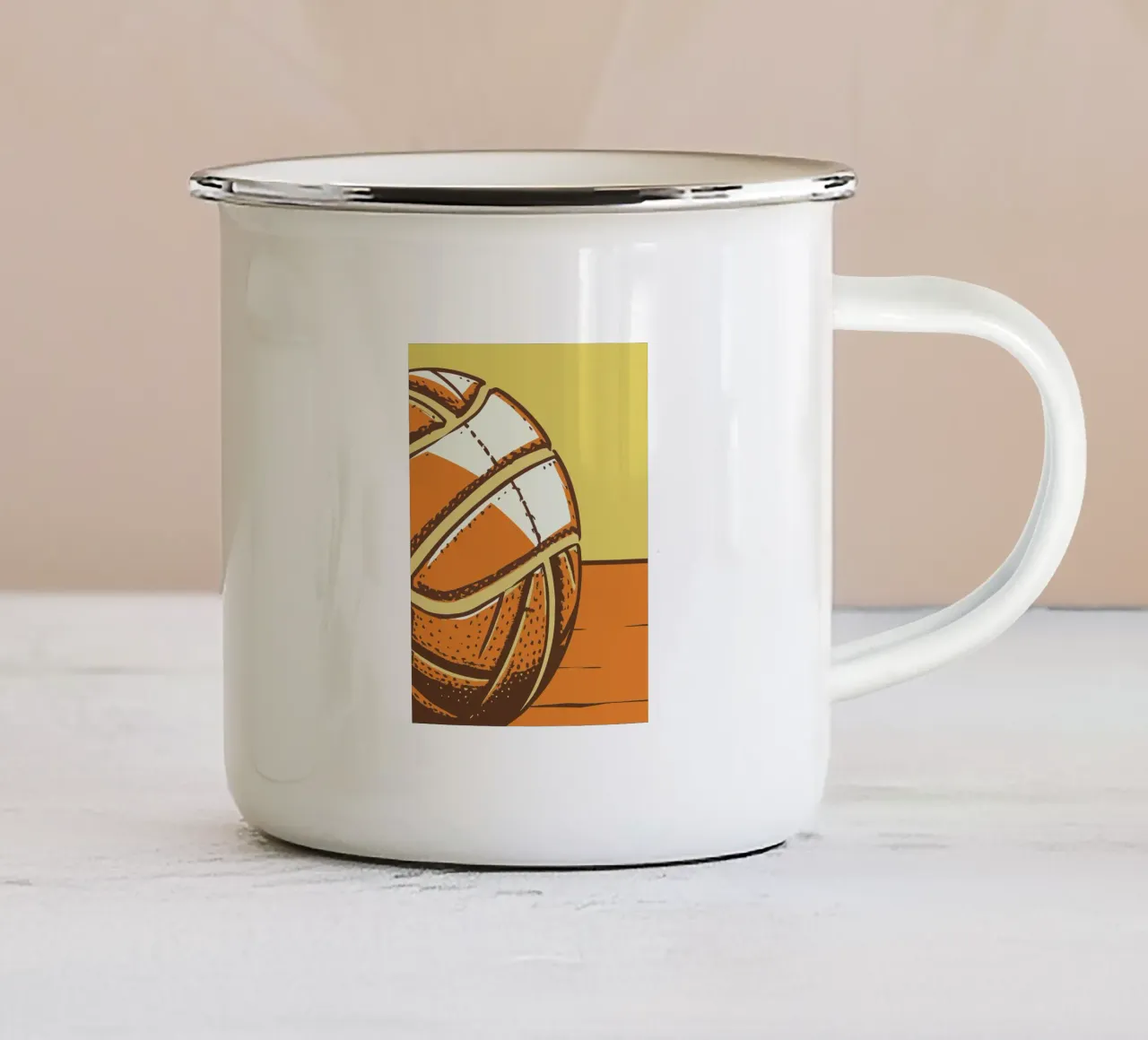 Pallacanestro tazza in smalto da SPORTS ONLY