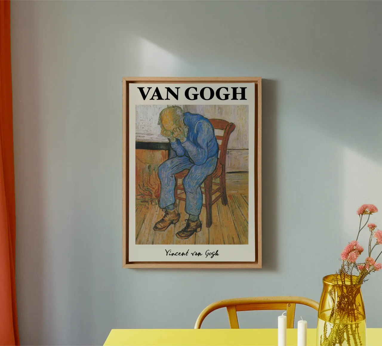 Van Gogh "Am Tor zur Ewigkeit" - Emotionaler Post-Impressionist Leinwand mit Schattenfugenrahmen von NorwesClub