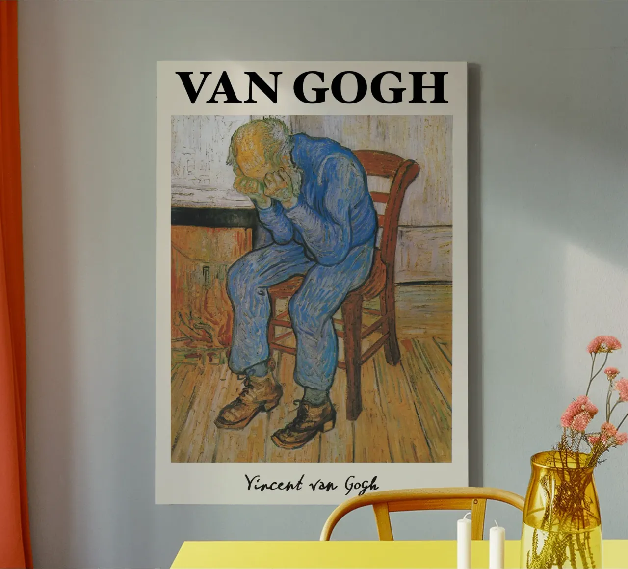 Van Gogh "Am Tor zur Ewigkeit" - Emotionaler Post-Impressionist Leinwand mit Schattenfugenrahmen von NorwesClub