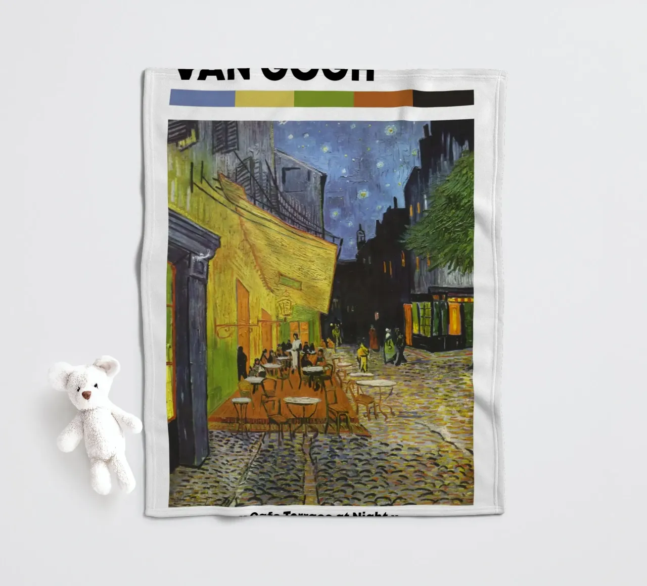 Van Gogh: Terrazza del caffè di notte - L'icona del post-impressionismo coperta in pile da NorwesClub